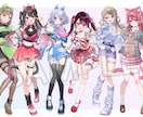 立ち絵や一枚絵、ミニキャラ等を描きます 可愛く且つ綺麗めのイラストを描きます イメージ4