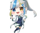 鮮やかでかわいいミニキャラ描きます 配信サムネやグッズにも！パッキリ可愛いイラストです！ イメージ3