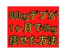 1ヶ月で4kg痩せる方法教えます 80kgデブが1ヶ月で−4kg成功したすべて イメージ1