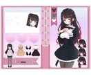 コテキャ・キャラシート作成承ります 【パターンA】プロフ帳風コテキャシート イメージ1
