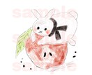かわいい水彩画のアイコンを描きます 動画のサムネイル、グッズ等に使ってください イメージ4