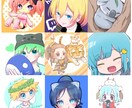 かわいくデフォルメ♪正方形イラストをお描きします 文字入れ背景透過もOK！キャラクターイラスト作成 イメージ2