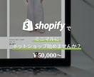 限定価格！Shopifyでネットストアを構築します Shopify認定パートナーが初めての方向けECストアを構築 イメージ1