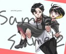 SNSアイコン、二次やオリジナルまで受け付けてます 色々描きます!ある程度難しい構図も行けます! イメージ6