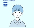 シンプルおしゃれなアイコンお描きします InstagramやX（旧Twitter）、LINEに◎ イメージ4