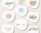 完成品納品◆ニュアンス形ショップカード作成します ニュアンスカットで個性が出ます.。o○ イメージ1