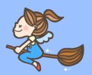 太めの線画で天使の女の子のイラスト描きます アナログの線画にデジタルで色付けしていきます。 イメージ1