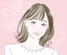 フェミニンな似顔絵アイコン作成します SNS、アイコン、ブログ、名刺等に☆ イメージ1