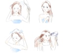 女性のイラスト描きます SNSアイコンや似顔絵などに◎ イメージ2