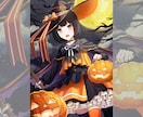 ハロウィン魔女っ子量産イラスト制作いたします まだ間に合う！ハロウィン量産イラストを低価格短納期で納品！ イメージ1
