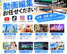 動画編集で商品のPRや貴社のサービスをPRします 動画編集で商品のPRや貴社のPRをして認知度をアップさせます イメージ2