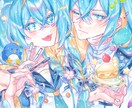 キラキラで透明感のあるアナログイラスト描きます 個人観賞やSNS、動画、挿絵等いろいろな用途に！ イメージ5