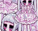 キャラクターデザイン、コテキャシートなどを描きます フリフリ、ロリータ、地雷系量産型、女の子のデザインなど イメージ1