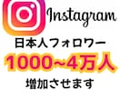 インスタ・日本人フォロワー1000人追加できます アカウントに最大4万人の日本人フォロワー追加可能 イメージ1