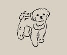 わんちゃん限定！愛犬を可愛いゆるい線画で描きます あなただけのシンプルで可愛い、ほっこり癒される線画イラスト✨ イメージ5