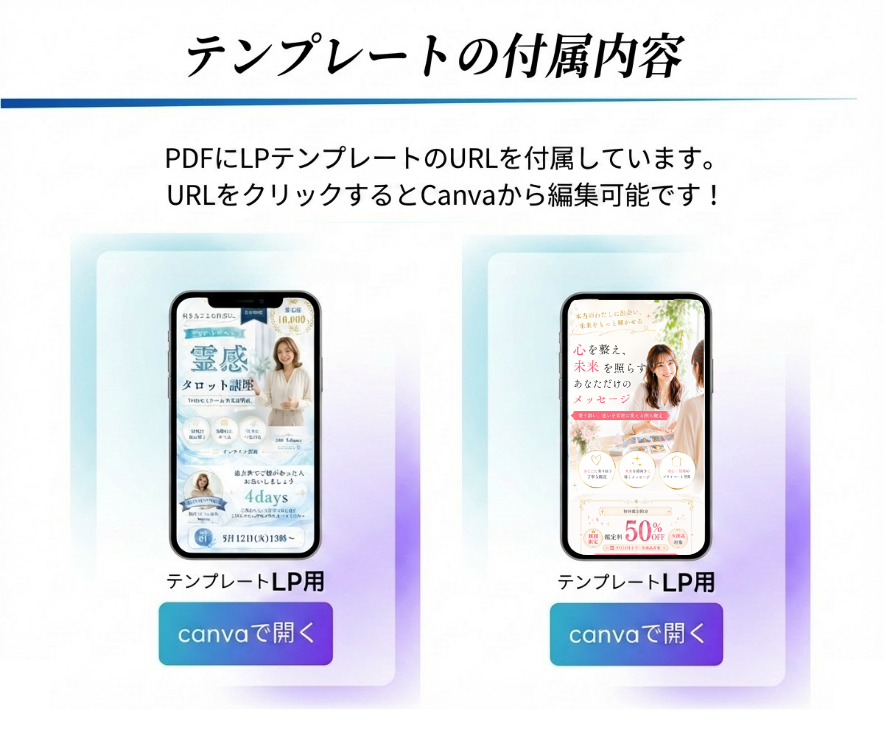 Canvaで作れるLPテンプレート2種お届けします 講座＆セミナ－、鑑定予約、モバイルファースト、自由に編集可能 イメージ6