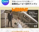 結婚式ムービーのCanvaテンプレートお渡しします 即日納品｜スマホ×Canvaで簡単作成！プレ花さま応援価格♪ イメージ2
