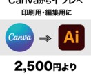 Canvaからイラレへデータ変換します 短納期・印刷用・編集用　ご相談ください イメージ1