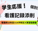 実習・新人向け！実践レベルで看護記録添削します 【指導実績１００名以上！】現役10年目看護師（研究実績あり） イメージ1