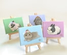 あなたのペットをゆるかわいいミニ原画にします うちの子がキャンバスの絵画に！イーゼル付きですぐに飾れます イメージ9