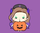ハロウィン 量産描きます かぼちゃに入ってるイラスト描きます イメージ1