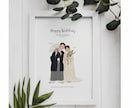 おしゃれなイラストでウェルカムボード作成します 結婚式の思い出として似顔絵のウェルカムボード作成しませんか？ イメージ2