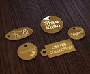 オリジナルジュエリー用ブランドタグを製作します 【10枚】ブランド、ショップ名等を入れてタグ兼飾りチャーム イメージ2