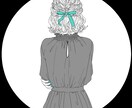 顔出しNG★後ろ姿のシンプルなアイコン描きます 繊細な書き込みで被らないオリジナルアイコンを低価格で作成 イメージ4