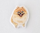 手刺繍オーダーメイド動物ブローチお作りします お写真を思い出メモリアルとして持ち歩けます イメージ4