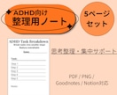 ADHD｜やることを整理し易い管理ノート作成します 忘れやすい・後回しを減らす管理サポート イメージ1