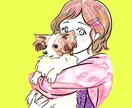 カラー・全身料金込！動物と女の子のイラスト描きます 商用利用可！動物との可愛い時間を絵に落とし込みます イメージ4