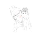 オシャレで洗練された線画似顔絵をお描きします SNS・記念日・プレゼント・シンプルでお洒落な1枚に イメージ8