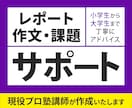 プロ塾講師がレポート・作文・課題をサポートします 経験豊富な塾講師が、「分からない」「書けない」に寄り添います イメージ1