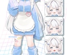 サムネ/立ち絵など！可愛いイラストお描きします キャラデザイン無料！イラスト全般なんでもお描きします！ イメージ4