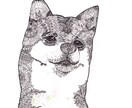 大切なペットを線画でアート作品にします 記念や贈り物にも選ばれるペットアート原画 イメージ1