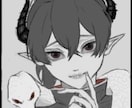 アイコン制作します モノクロ好きや、妖怪などの人外好きにオススメです イメージ1