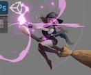 キャラモーション & ゲームVFX を制作します スチルにも、2Dゲームにも、こだわりと汎用性を両立した演出を イメージ1