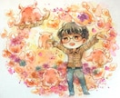 水彩でかわいいイラストを描きます 透明水彩！早くかわいいイラストが得意です♪ イメージ3