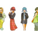 かわいい女の子の人物イラストを描きます Y2K、夜空、レトロ等、イメージに合ったイラストを描きます！ イメージ1
