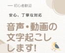 音声・動画の文字起こしします 音声・動画の文字起こし承ります！初めての方も安心・丁寧対応 イメージ1