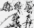 ai形式で納品可！墨絵、水墨画イラストを描きます デジタルでかっこいい、迫力のあるイラストを作成します！ イメージ3