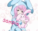 二次創作.ゲーム自キャラアイコン・ヘッダー描きます MMOやSNSの自キャラ、ツーショットイラストお任せ下さい♡ イメージ1