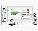 海外風のポップなベクターイラスト制作します シンプルでポップなイラストでサイトをオシャレに イメージ1