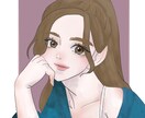 Twitterやインスタアイコン用イラスト描きます おしゃれで落ち着きのあるそして透明感のあるイラストを イメージ8