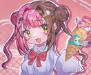 サムネイルやアイコンに！可愛いイラスト描きます キラキラでポップな作風です！SNSのアイコンやサムネイルに！ イメージ3