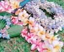 ハワイアン直伝のハワイアンレイを生花でお作りします ウエディングのリングドッグ、新婦様お揃いのレイいかがですか イメージ1