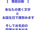 開運お手本付！筆跡診断します あなたの文字と誕生日を掛け合わせて運勢をみます。 イメージ1