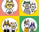 あなたのお顔を「ねこ」にします ねこになれる似顔絵です♪SNSやブログなどのアイコン制作 イメージ3