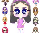 SNSアイコンにも使える☆イラスト描きます 白背景、アイコンに使える二頭身キャラクター♪ イメージ1