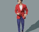 全身をオシャレにリアルタッチでイラストで描きます プレゼント、SNSのアイコンにどうぞ！ イメージ1